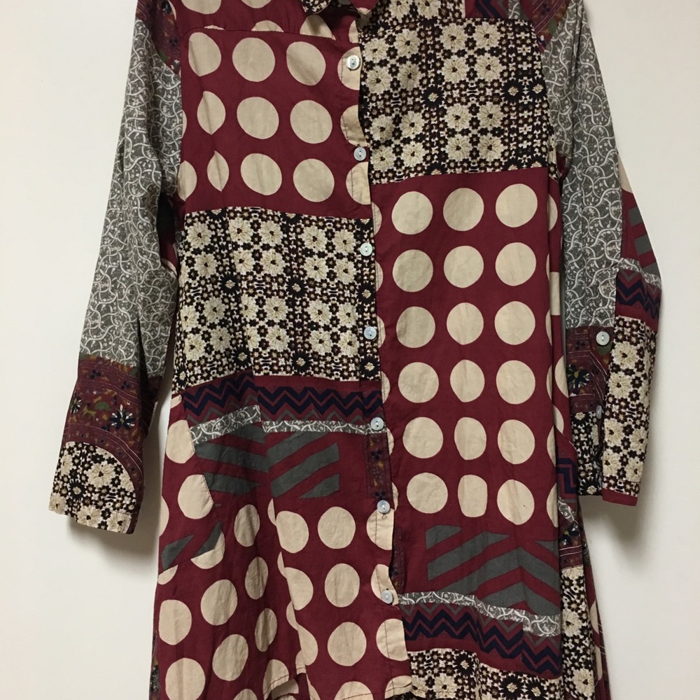 Woman’s oversized long shirt by Tulip.